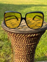 Image 1 of  Black Frames w/yellow tinted lenses 