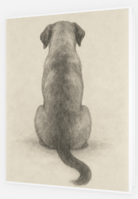 Image 1 of Dog from rear (cards & envelopes) min order 50 cards