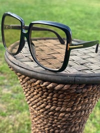 Image 2 of Black Sunglasses w/champagne tint
