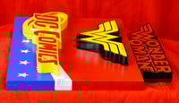 Image 4 of Wonder Woman Logo - 11 ¼ Inches L and 12 Inches H- Hand Crafted Wooden Wall Hanging Decor.