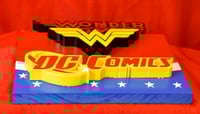 Image 7 of Wonder Woman Logo - 11 ¼ Inches L and 12 Inches H- Hand Crafted Wooden Wall Hanging Decor.