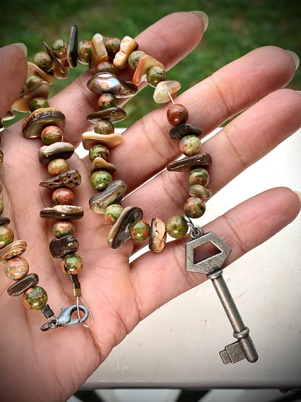 Image of ✧Abalone Locket Choker