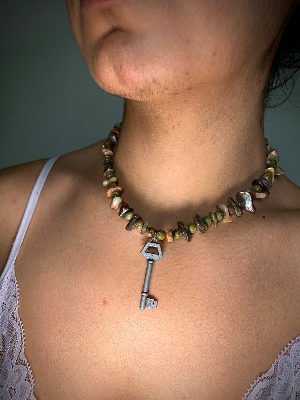 Image of ✧Abalone Locket Choker