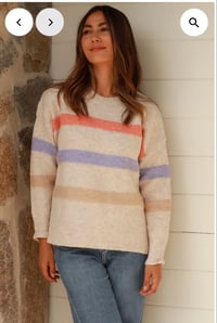 Image 2 of Beige Stripe Jumper 