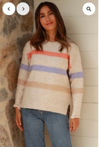 Image 1 of Beige Stripe Jumper 