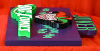 Image 4 of Joker Logo - 11 ¼ Inches L and 12 Inches H- Hand Crafted Wooden Wall Hanging Decor.