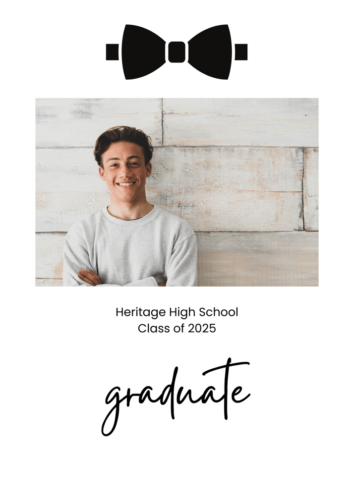Image of Bow Tie Graduation Invitation