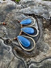 Image 3 of Blue Kyanite brass necklace