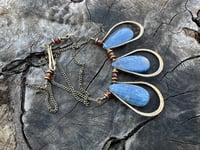 Image 2 of Blue Kyanite brass necklace
