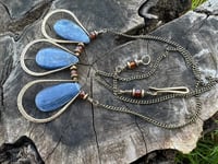 Image 16 of Blue Kyanite brass necklace