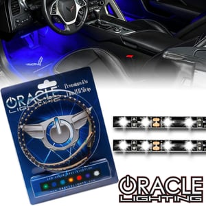 Image of WHITE pair 15" ORACLE Ambient LED Lighting Flexible Strip