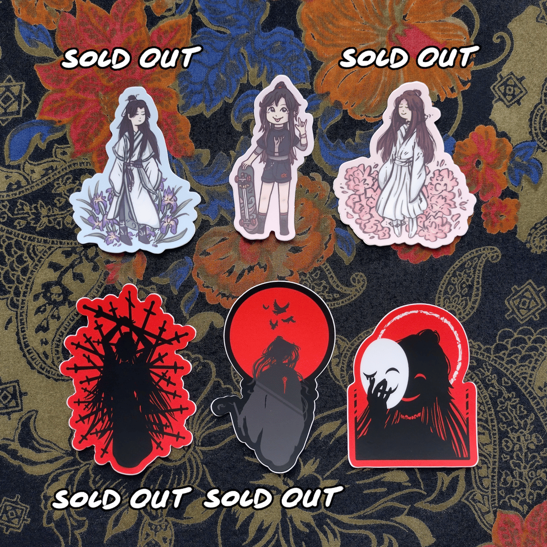 Image of [P4P] Character Matte Vinyl Stickers