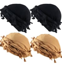 Image 1 of 4 Pieces Of Vintage Tassel Twisted Headband. 