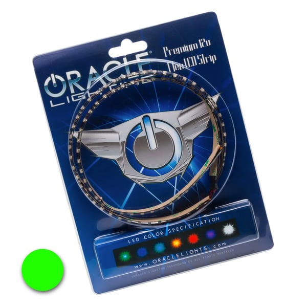 Image of GREEN pair 15" ORACLE Ambient LED Lighting Flexible Strip