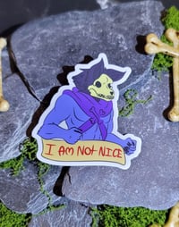 Image 1 of "I Am Not Nice" Skeledog Sticker