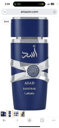 Image 2 of Lattafa Asad Zanzibar - Fresh, Spicy, Vanilla, Coconut