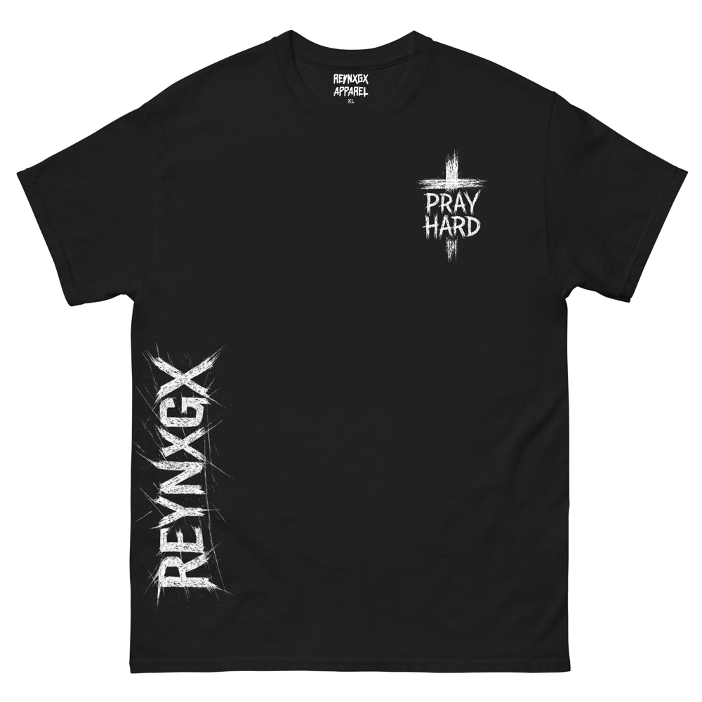 Pray Hard scratch T Shirt