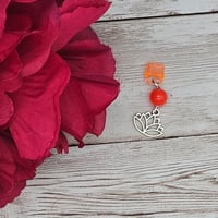 Image 2 of Orange Lotus Flower Dust Cover for Electronics