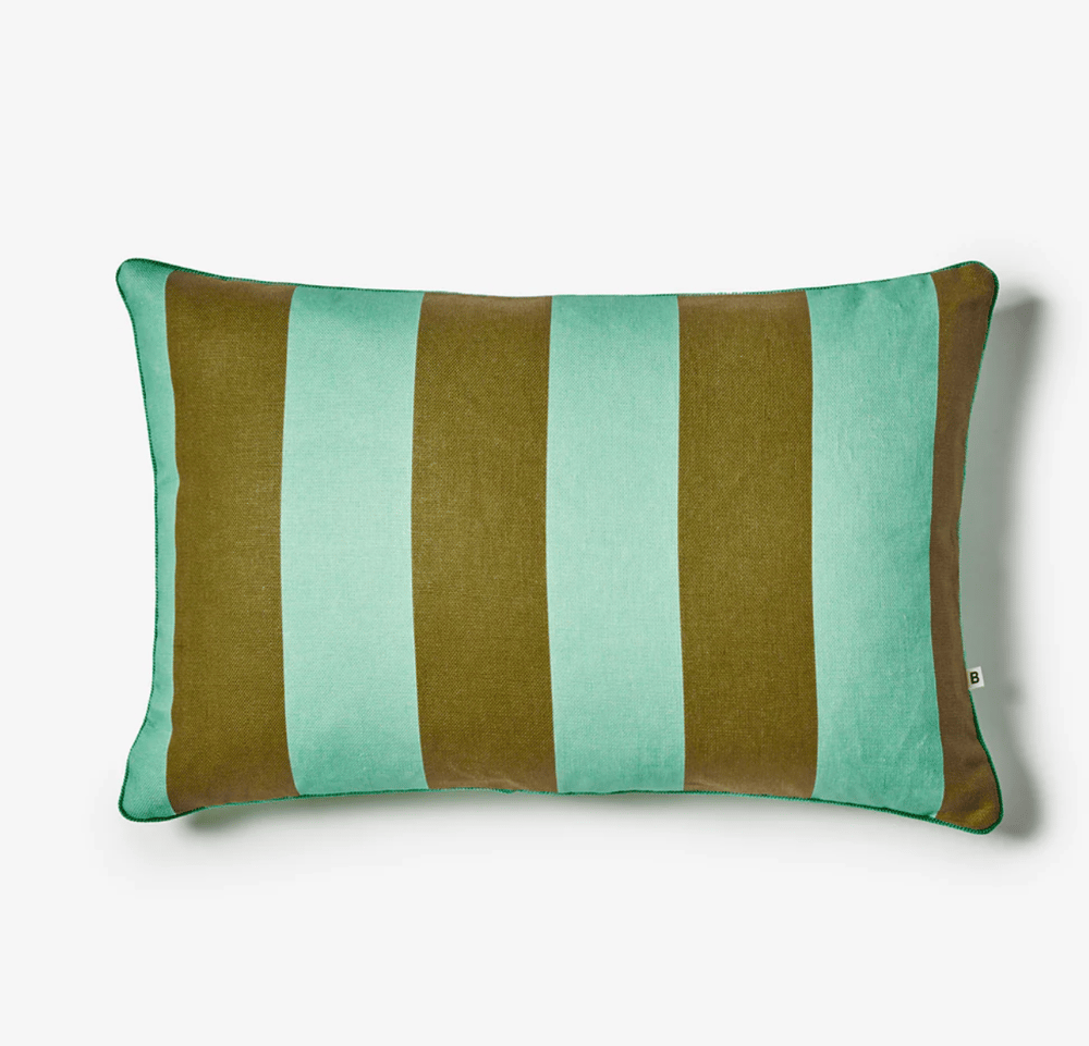 Image of OUTDOOR Big Mint Striped Cushion 