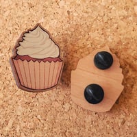 Image 3 of Spiced Cupcake Wood Pin