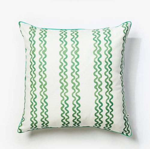 Image of OUTDOOR Green Waves Cushion 60 x 60cm 