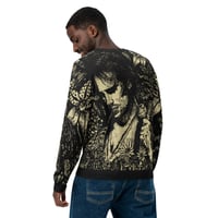 Image 3 of "Jeff & Australian flowers" mellow & black knit sweater