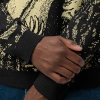 Image 5 of "Jeff & Australian flowers" mellow & black knit sweater