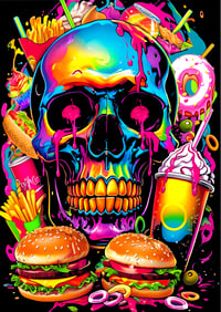 Image 2 of Unisex classic tee - Skull In Food
