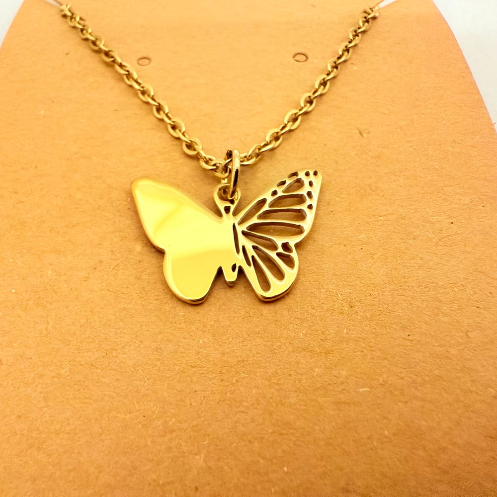 Image of Butterfly Pendant Necklace for Women – Dainty Jewelry Gift, Symbol of Transformation and Hope.