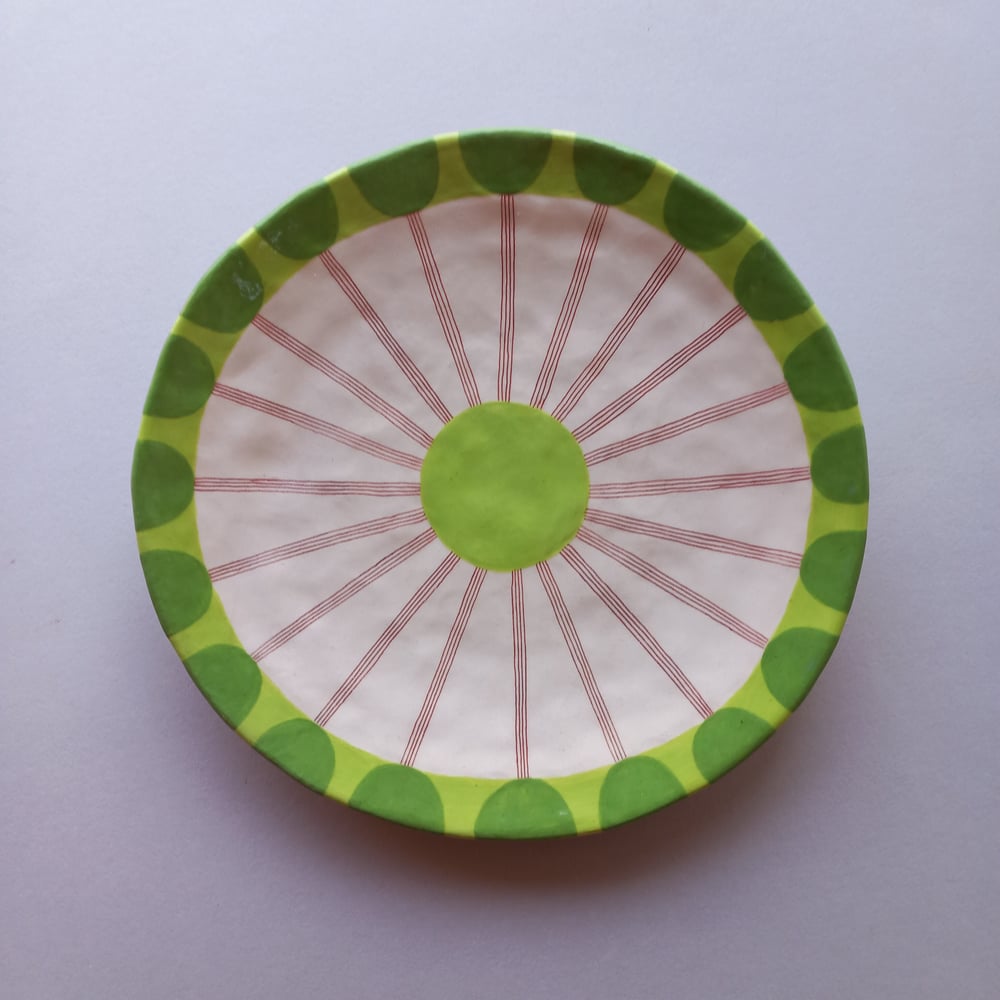 Image of Green Flower Plate