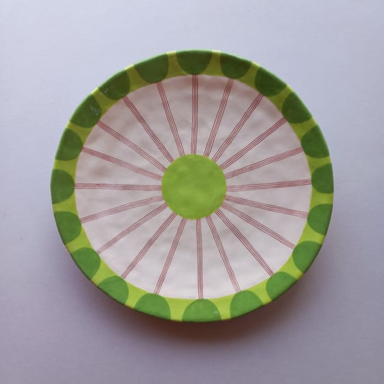 Image of Green Flower Plate