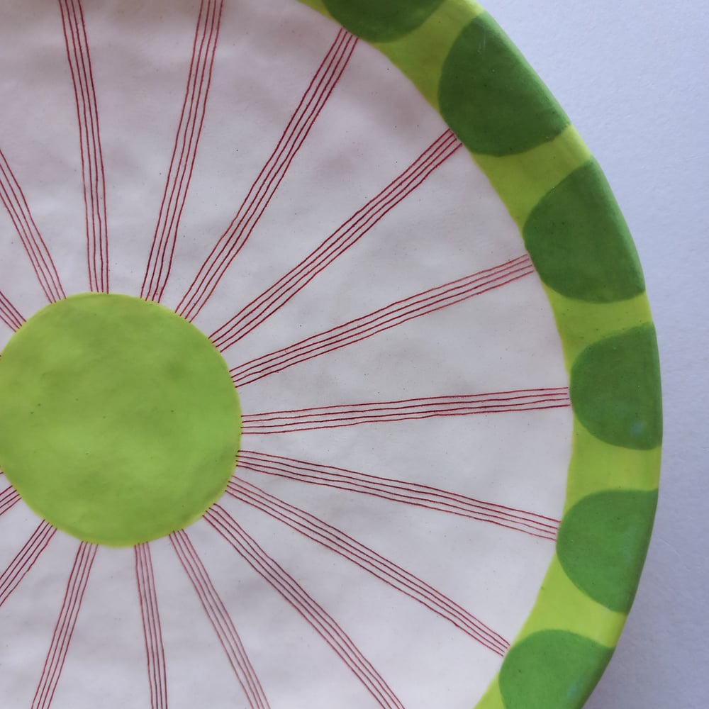 Image of Green Flower Plate