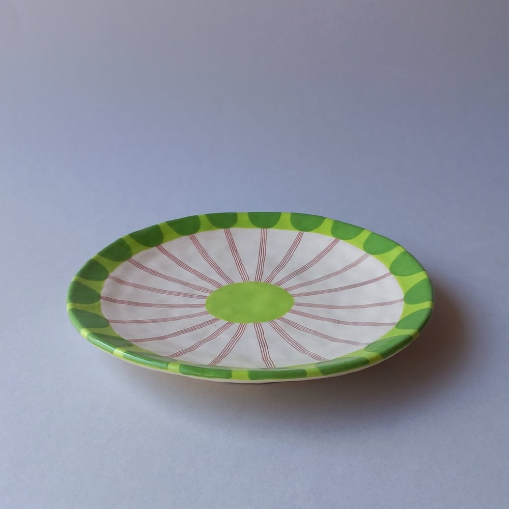 Image of Green Flower Plate