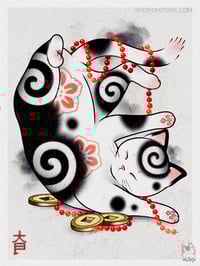 Tumbling Cat Art Print