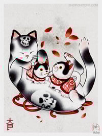 Paper Dogs Cat Art Print