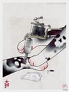 Skull Gang Cat Art Print