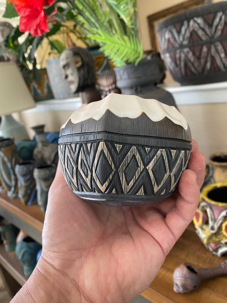 Image of 12 oz Fijian Tapa Inspired Coconut Mug (s) - US Shipping Included 