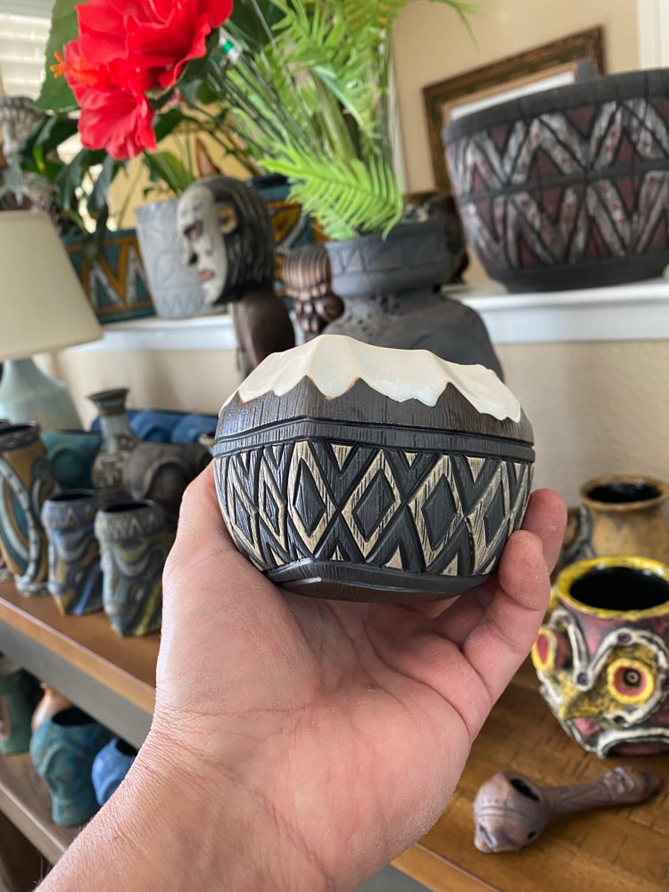 Image of 12 oz Fijian Tapa Inspired Coconut Mug (s) - US Shipping Included 