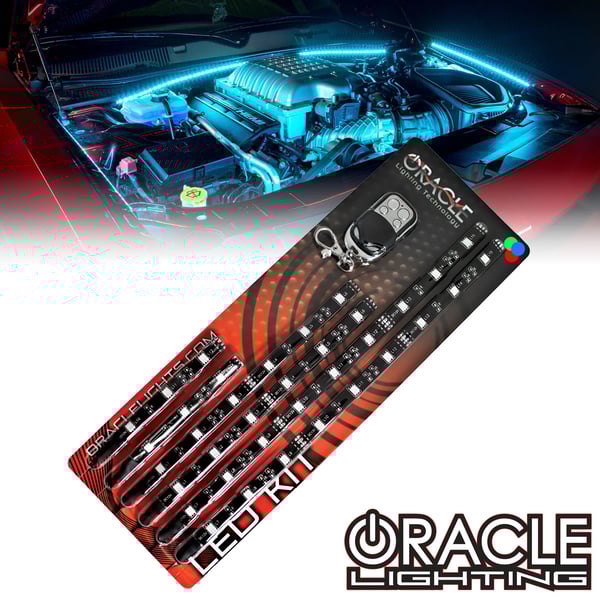 Image of #ORACLE LED FLEXIBLE STRIP LIGHTING KIT WITH WIRELESS REMOTE COLOR SHIFT 