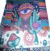 Image 2 of PSYCHEDELIC EYE MINI MUSHROOM 3 POCKET SHOULDER BAG