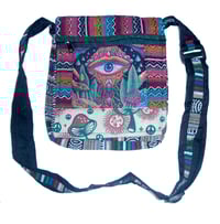 Image 1 of PSYCHEDELIC EYE MINI MUSHROOM 3 POCKET SHOULDER BAG