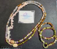 Double Beaded Necklaces with double Bracelets Set 