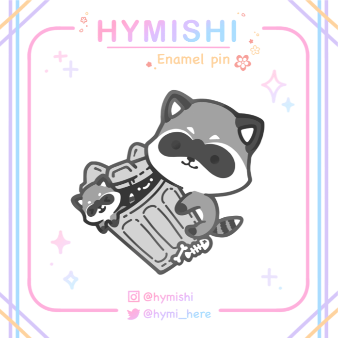 Image of Trash Pandas Raccoon Enamel Pins