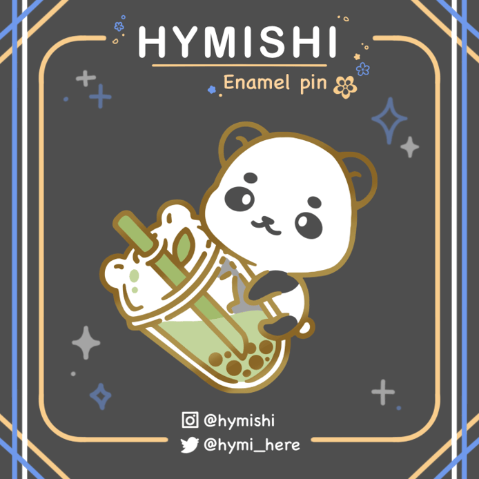 Image of Panda Matcha Boba Enamel Pin
