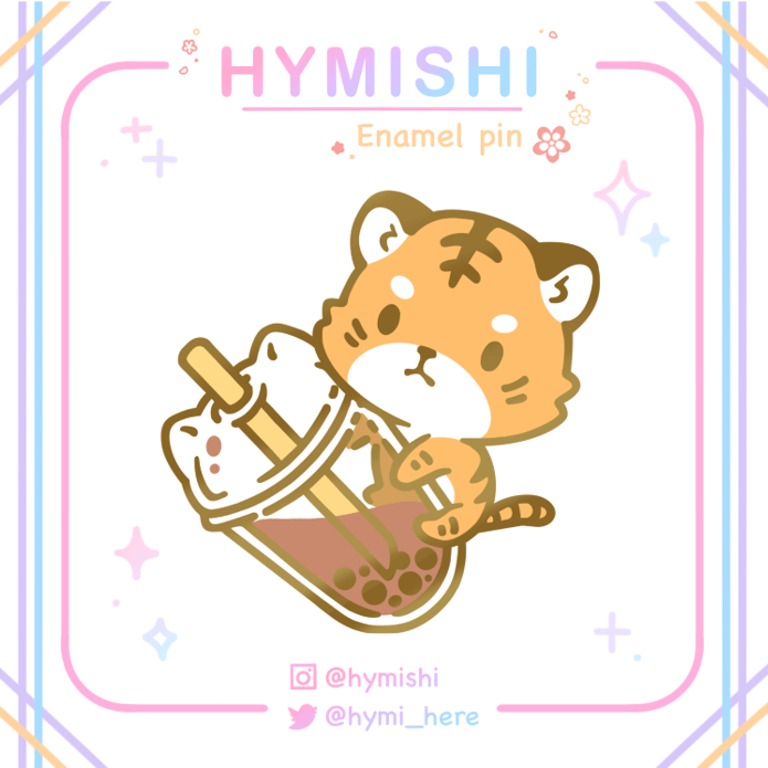 Image of Tiger Sugar Boba Enamel Pin
