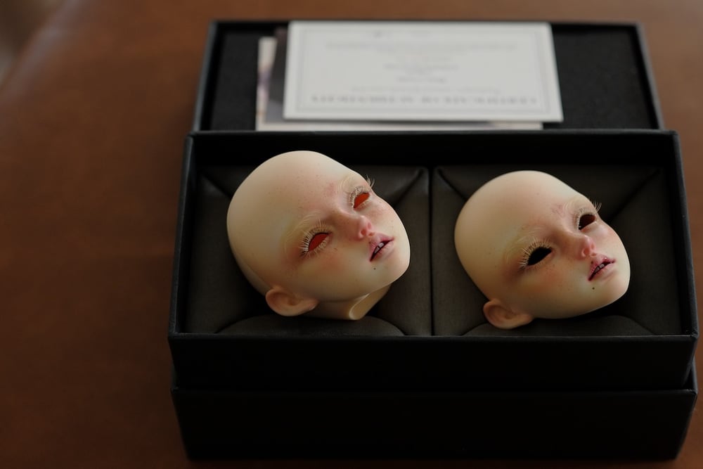 ON HOLD Tianba Lynn One of a Kind painted head with 2 plates