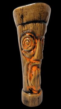 Image 2 of Katiki ARTIST SERIES Castaways No.1 Tiki Mug 1/1 Glaze Test (Gloss Brown/Orange) FREE SHIPPING