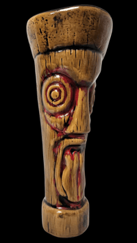 Image 2 of Katiki ARTIST SERIES Castaways No.1 Tiki Mug 1/1 Glaze Test (Gloss Brown/Red) FREE SHIPPING