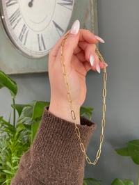 Image 2 of Gold Chain Link Necklace 