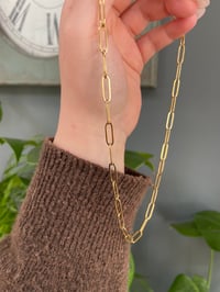 Image 3 of Gold Chain Link Necklace 